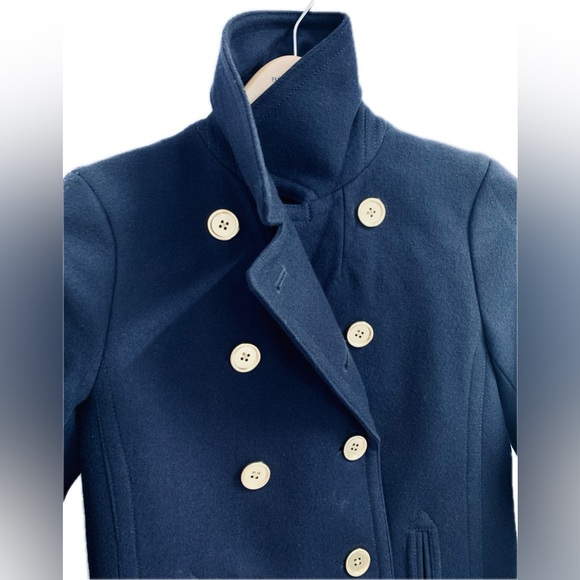 J. Crew Navy Wool Cashmere Peacoat - Picture 4 of 7